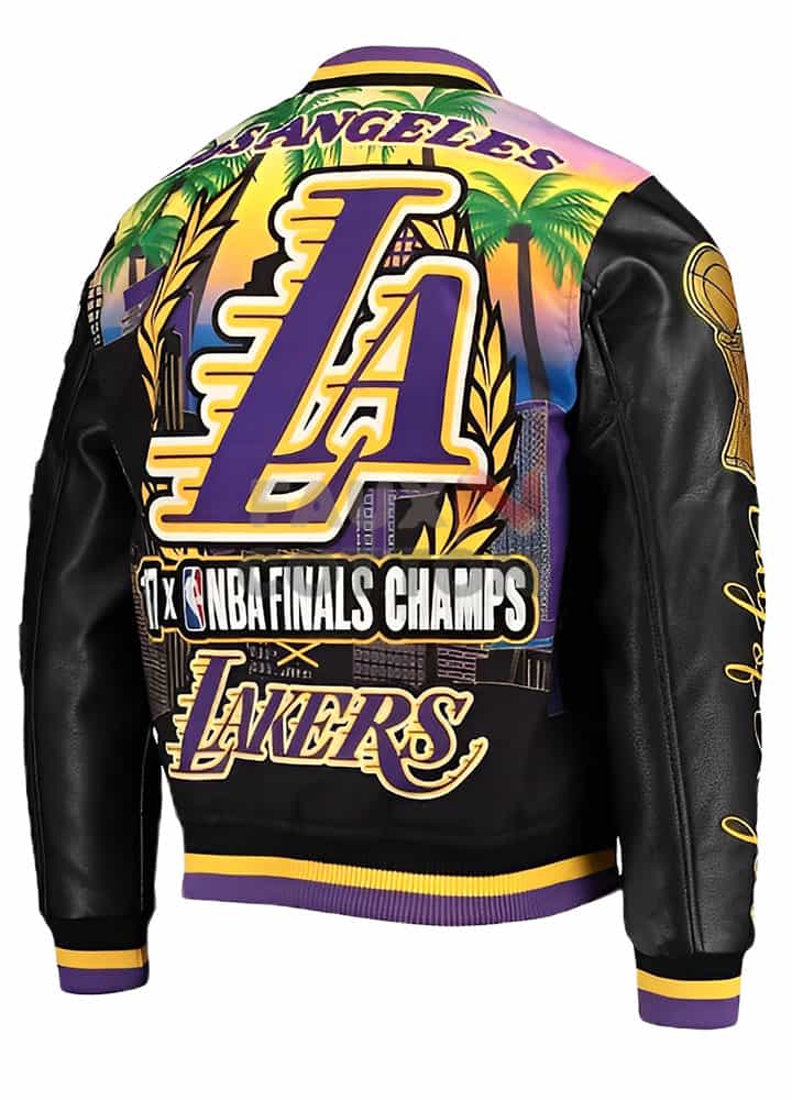 Los Angeles Lakers Pro Standard Remix Varsity Jacket Los Angeles Lakers Pro Standard Remix Varsity Jacket